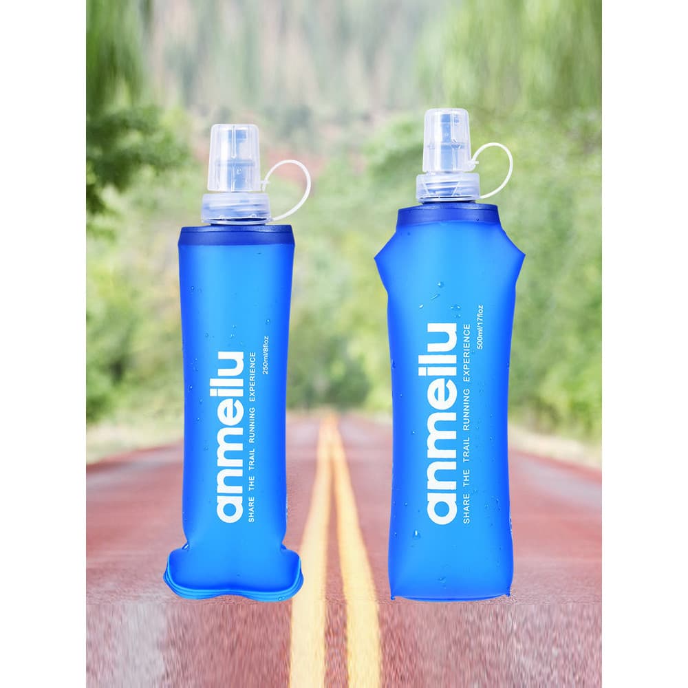 Silicone dobrável esportes ao ar livre portátil saco de água macia montanhismo Cross-Country correndo copo de água macia
