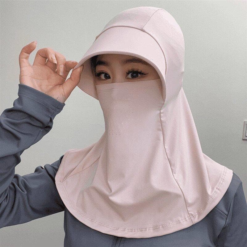 Protetor solar de seda gelo máscara facial feminino equitação proteção rosto cheio anti-ultravioleta capa pescoço pára-s