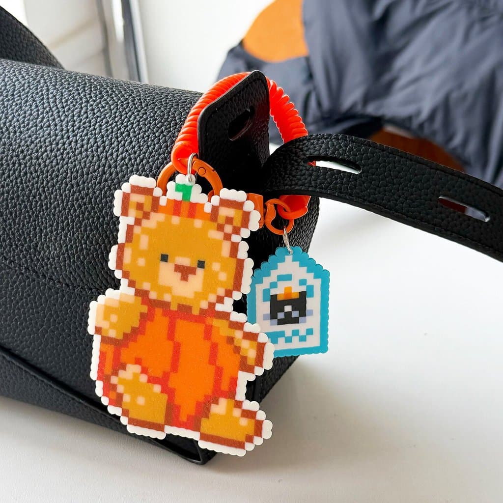 Linha telefônica feijão chaveiro dopamina acessórios diy pequeno pingente bonito Anti-perdido primavera decoração saco c