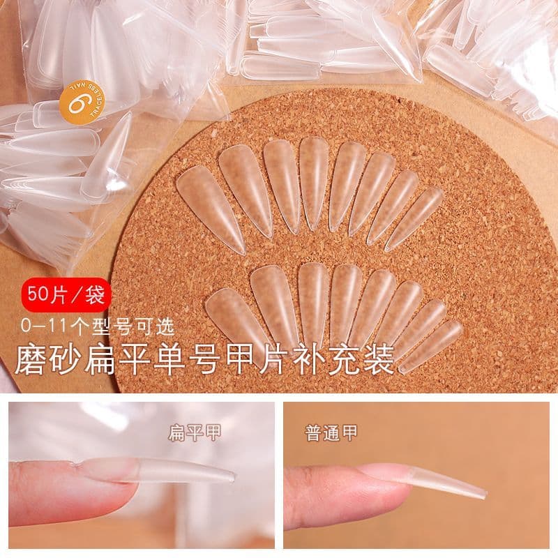 Loja de Manicure dedicada peças de unhas planas longo Trapezoidal apontado fosco de alta posição meia vara vara completa