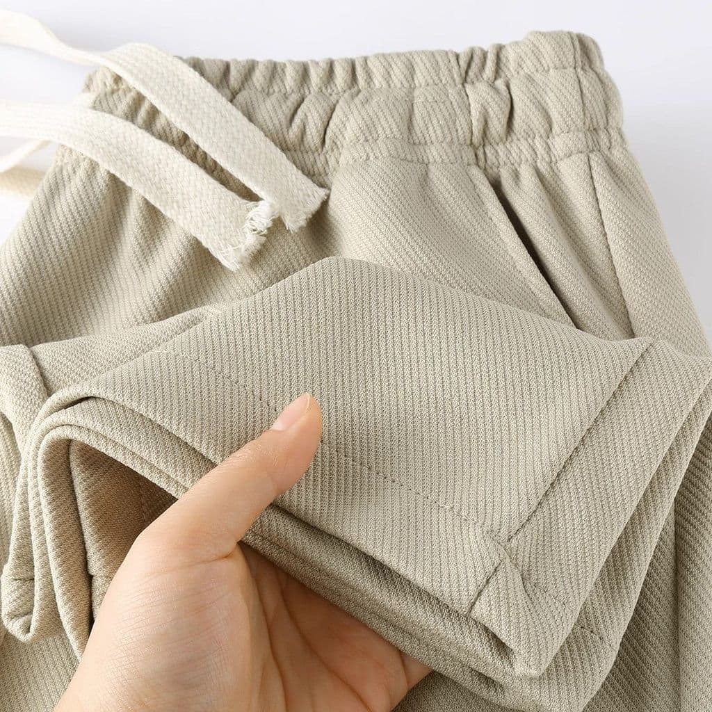 Esta calça são muito fáceis de usar!Solto Casual respirável simples calças de moletom retas All-Match Retro calças confo