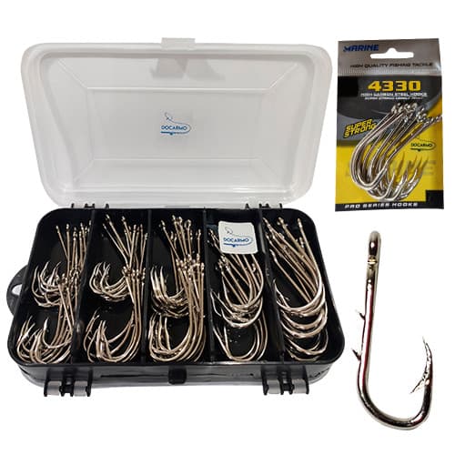 Kit Estojo Com 80 Anzóis de Pesca Marine Sports Grande Espinhel