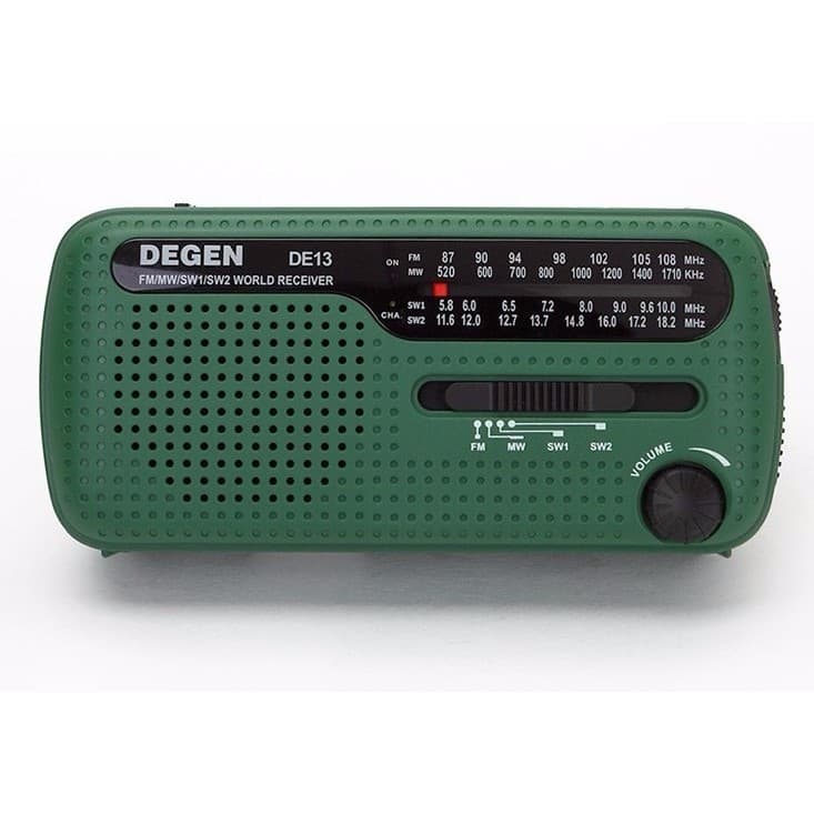 Rádio Multifuncional Degen De13 Am/fm/sw Lanterna Led Dínamo