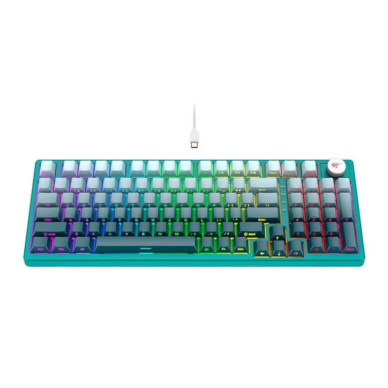 TECLADO ALFANUMERICO DE ATE 114 TECLAS - AZUL - HAVIT - KB899L