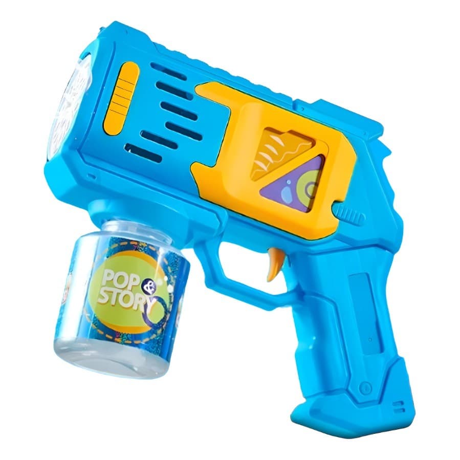 Brinquedo Lança Bolhas De Sabão Formato Pistola Bubble Gun