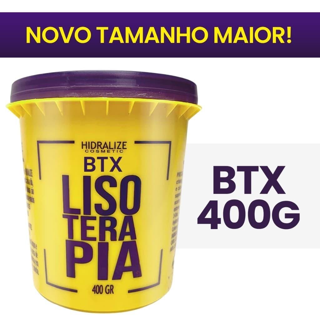 Progressiva Organica BTX Capilar Sem Formol Lisoterapia Dos Fios 400g Hidralize Super Resultado