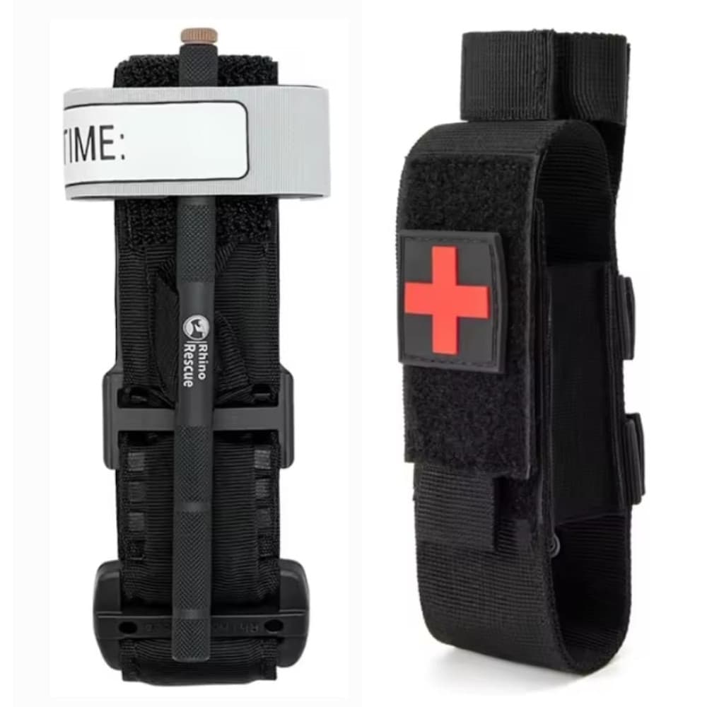 Torniquete Tático Militar Rhino Rescue + Porta Torniquete NF