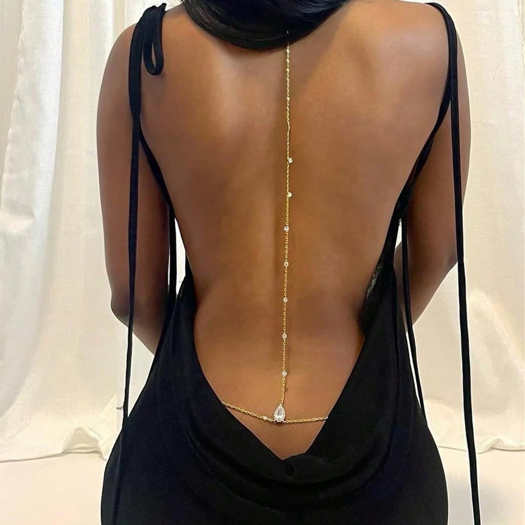 Corrente de Costas de Temperamento Fashionável, Corrente Corporal de Personalidade, Luxo Leve, Corrente de Peito em Form