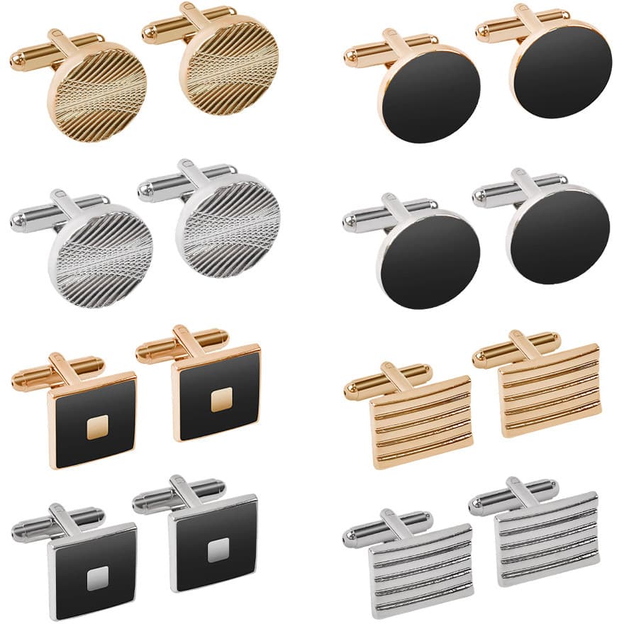 Abotoaduras Masculinas, Estilo Elegante para Reuniões de Negócios e Casamentos, Abotoaduras para Camisa Masculina, Inclu