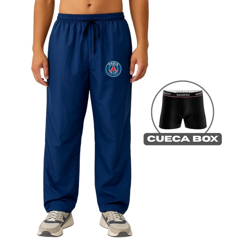 Calça Masculina Tactel Lisa Academia Esportiva Corrida + Cueca Box