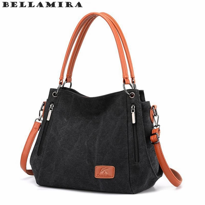 Bolsa Feminina De Ombro Grande De Lona, Bolsa Para Trabalho E Transporte, Bolsa De Mão Retrô, Bolsa Transversal