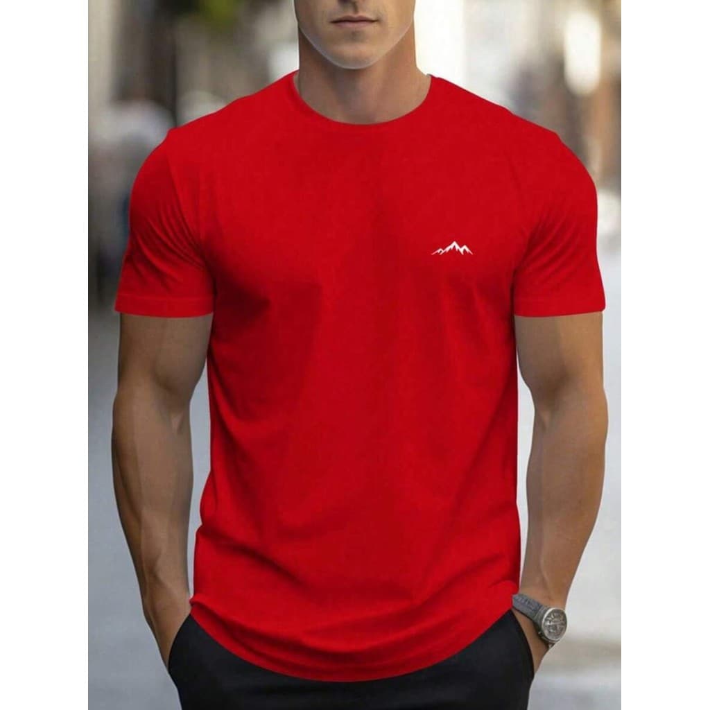 Camiseta Masculina Estampada Montanhas Camisa 100% Algodão