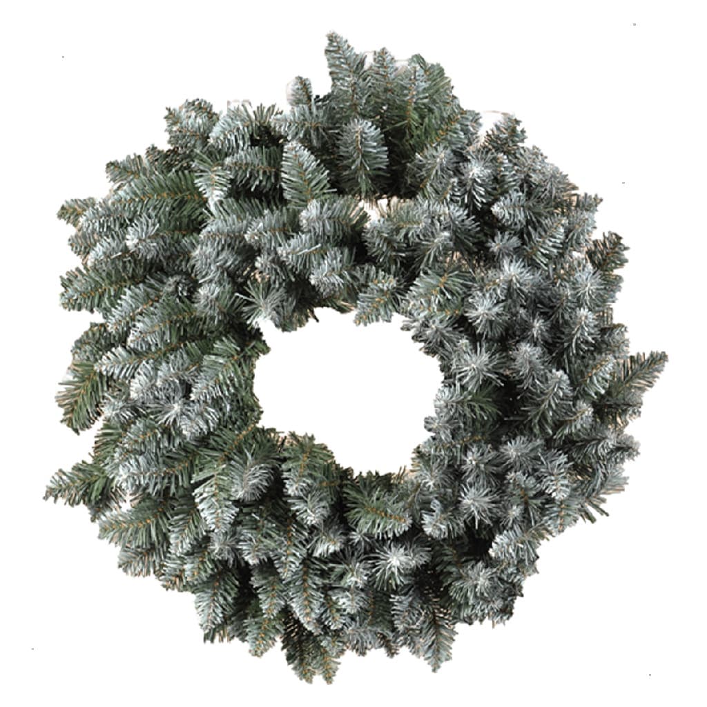 Guirlanda de natal nevada 60cm 200 hastes verde enfeite para porta