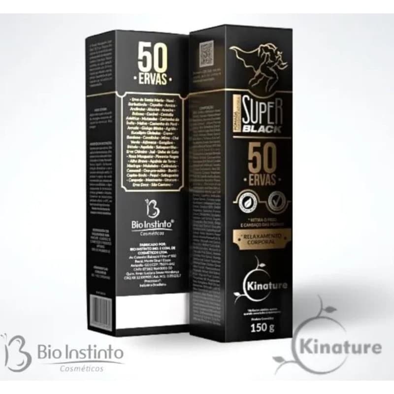 POMADA MASSAGEADORA 50 ERVAS 150G SUPER BLACK ENVIO IMEDIATO
