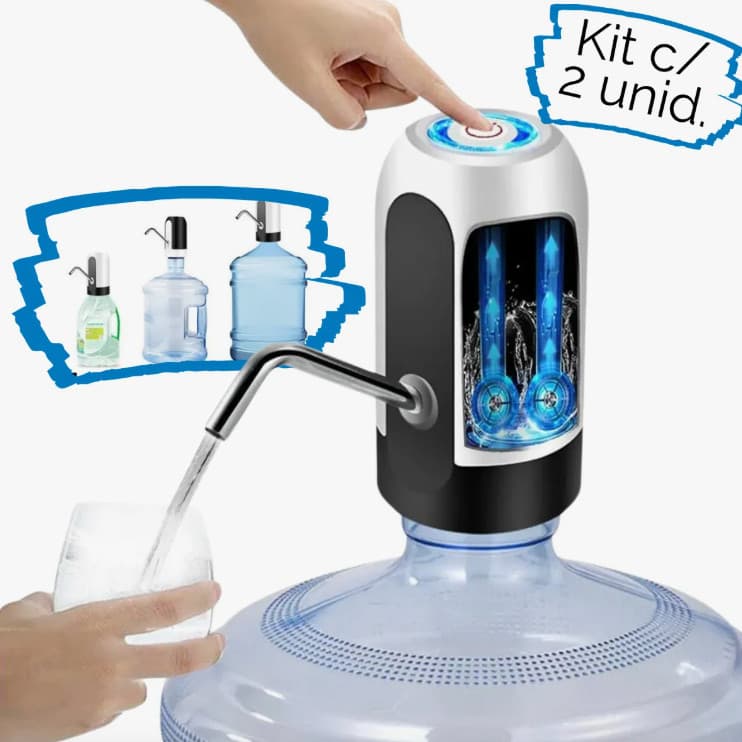 KIT 1 Bebedouro Bomba Elétrica P Galão Água Garrafão Recarregável