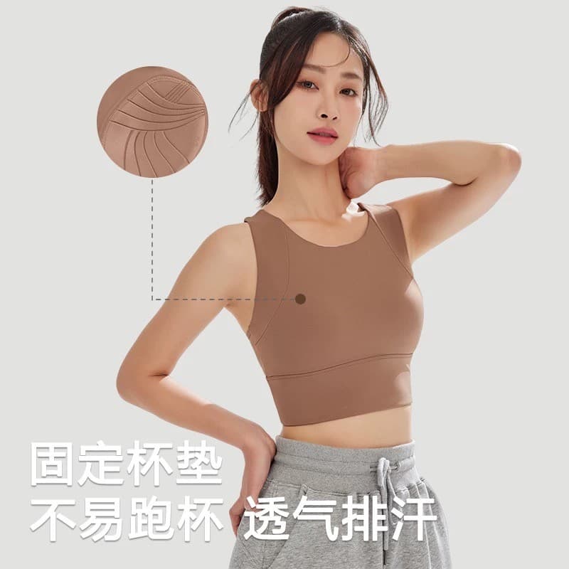Colete esportivo integrado profissional, à prova de choque, roupa íntima esportiva para mulheres, corrida, seios, Yoga,