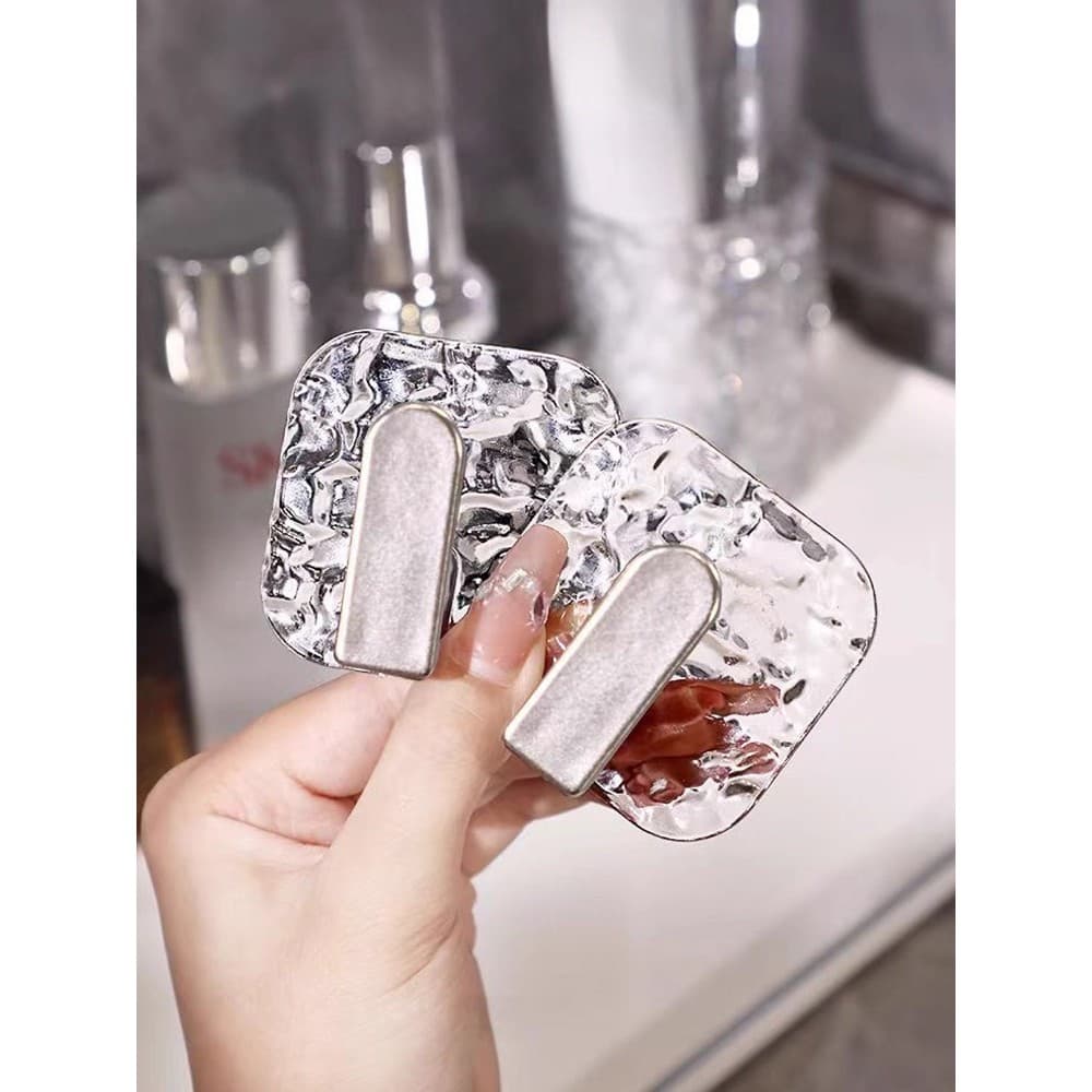 Gancho adesivo sem perfuração, luz de luxo, gancho ondulado de água, Super adesivo, porta de banheiro, gancho traseiro,