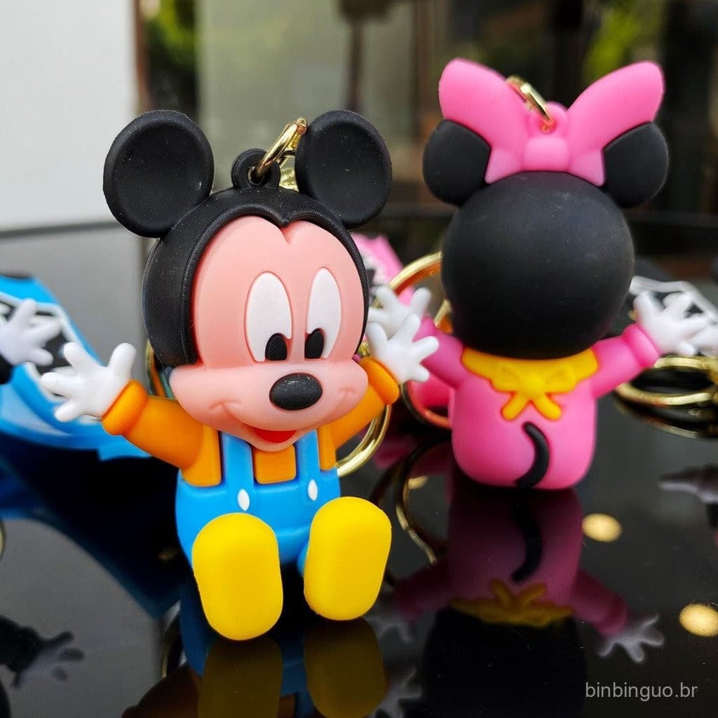 Chaveiro Desenho Animado mickey mouse Borracha Macia E Fofa minnie