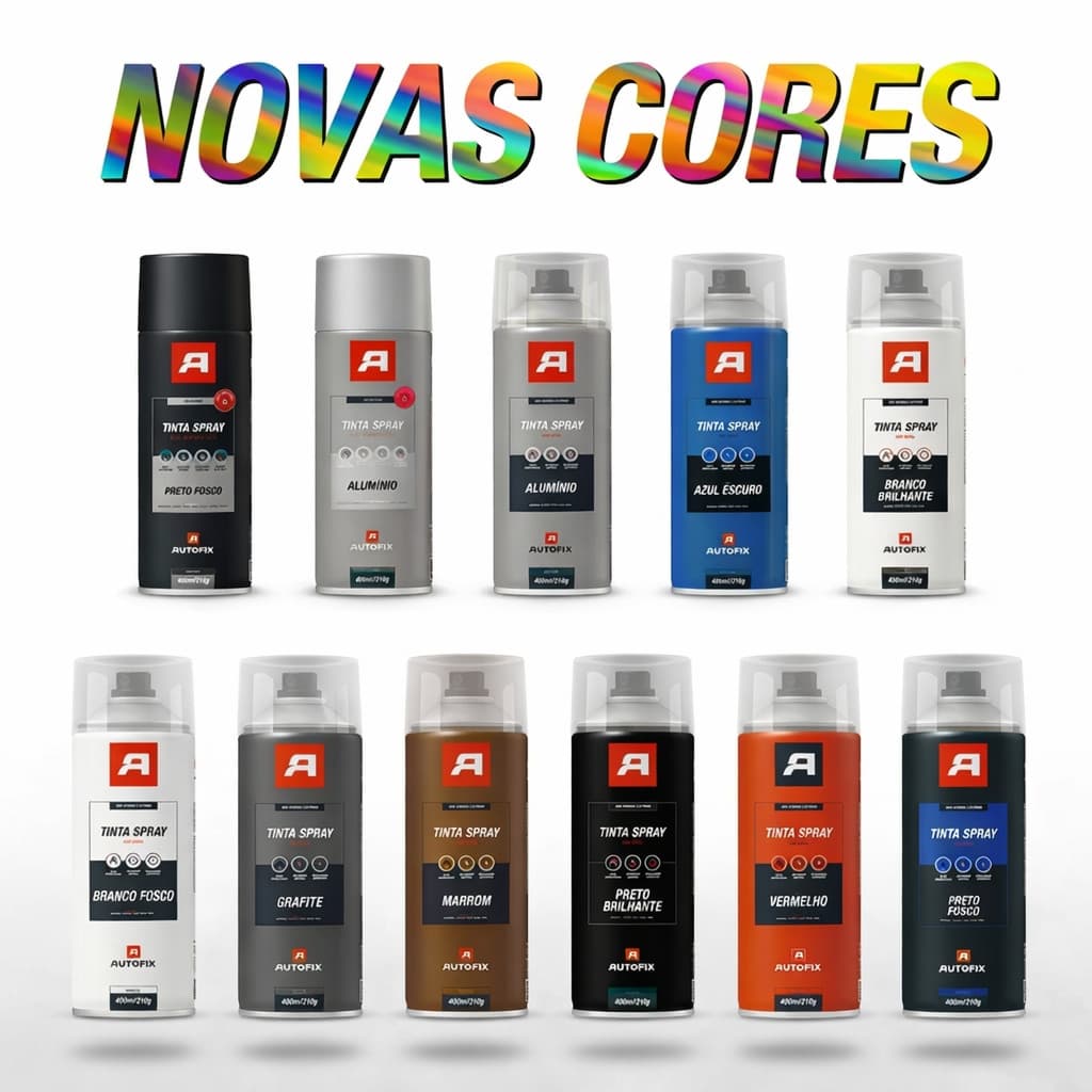 Tinta Spray Uso Geral 400ml Metal Madeira Plástico  Autofix Aerossol Automotivo
