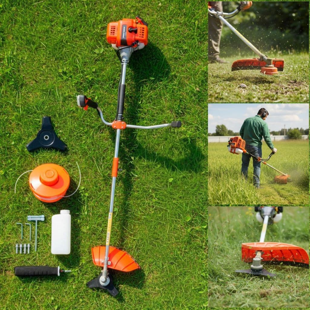 Roçadeira a Gasolina 75cc Profissional 2 Tempos Nakasaki Jardim e Agricultura - Capinadeira Aparador Cortador