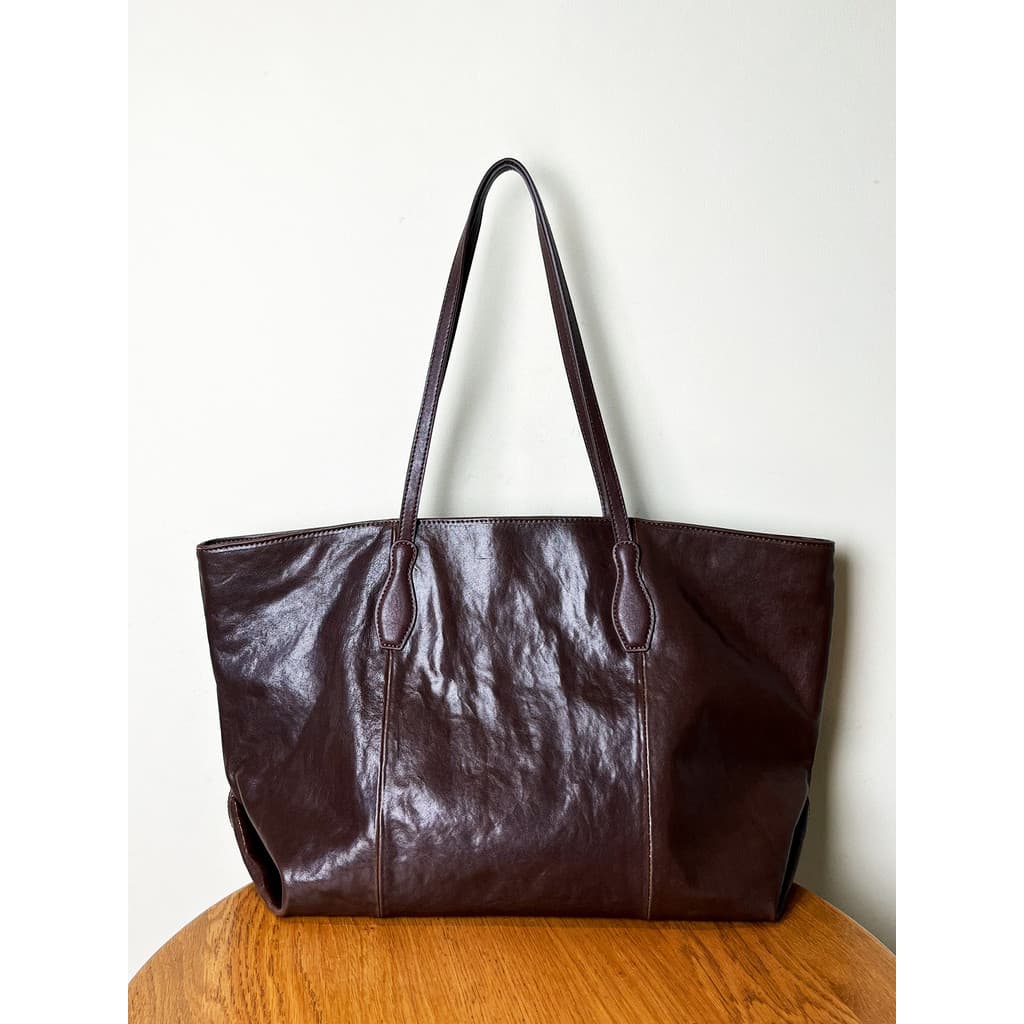 Commuter bolsa feminina de couro genuíno, bolsa Tote de couro curtido vegetal, grande capacidade, primeira camada, bolsa