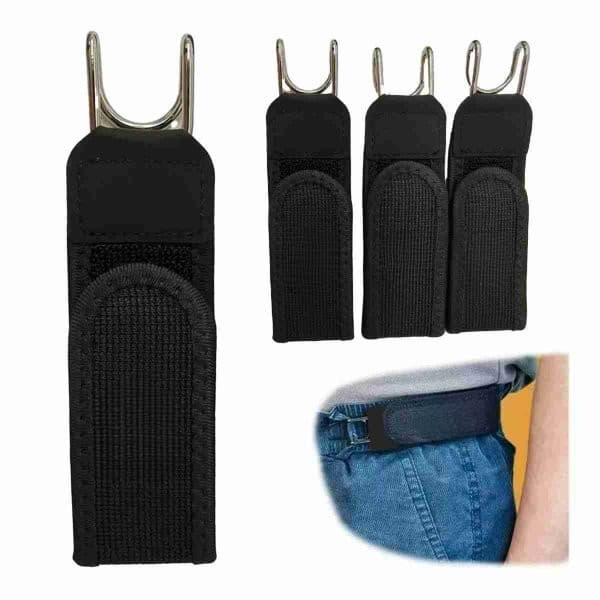 Cinto Ajustável Masculino Sem Fivela, 4 Peças, Lado Elástico para Mulheres e Homens, Calças Jeans