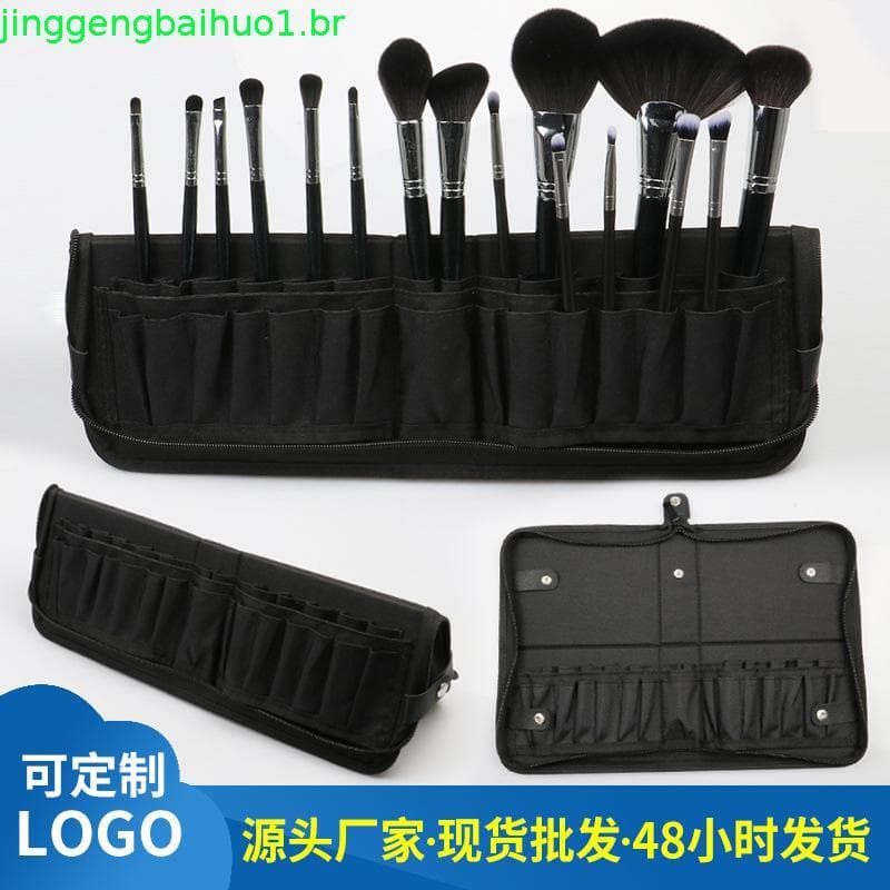 Bolsa de armazenamento de pincéis de maquiagem de grande capacidade com 40 furos, projetada para maquiadores, bolsa de m