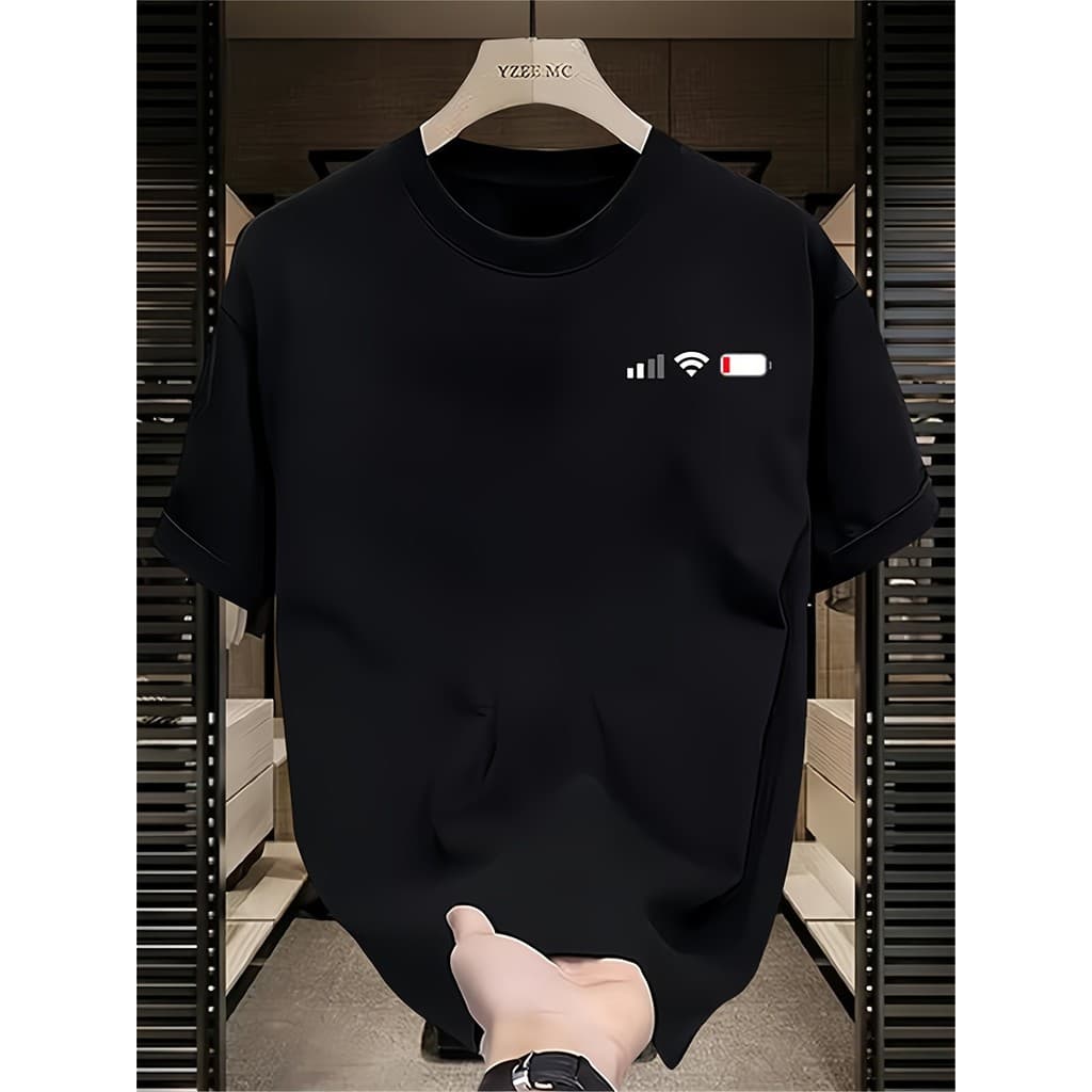 Camiseta Unissex de Manga Curta Estampada de Marca Fashion para o Verão, Algodão Puro Pesado, Estilo Coreano e Japonês,