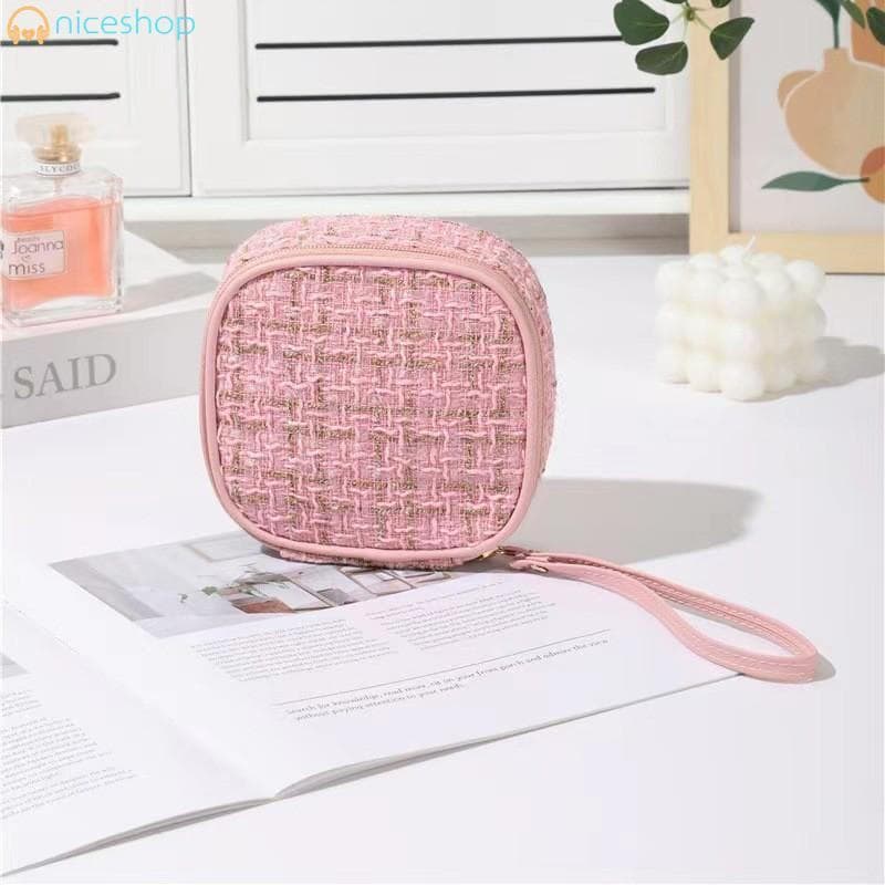 Bolsa de Maquiagem Pequena Portátil - Organizador de Cosméticos e Perfumes de Viagem F0MK
