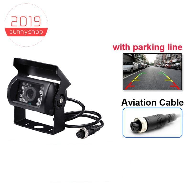 [Bestseller S] Cabeça De Aviação Monitor De Visão Traseira Do Carro Atualização 700Tvl Ccd 18 Ir Leds Câmera De Ré 12/24