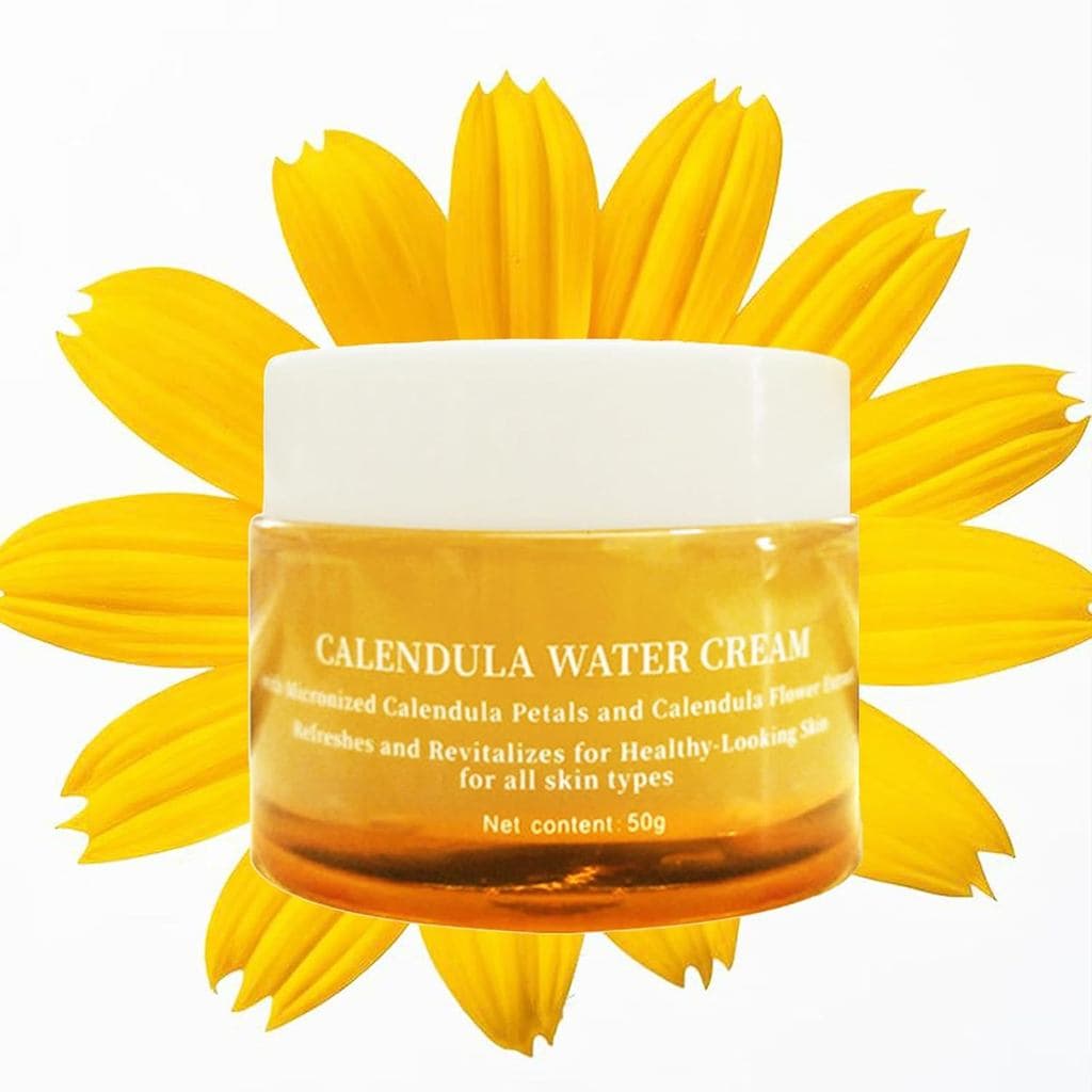 Creme Hidratante Facial de Calêndula Grospe para Pele Sensível e Seca, Gel de Calêndula Hidratante Facial de Longa Duraç