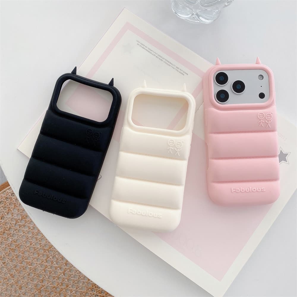 Bonito 3D Criativo Orelhas Engraçadas Adequadas Para iphone17 ProMax Capa De Telefone iPhone 16 animal 15 Macia De silic
