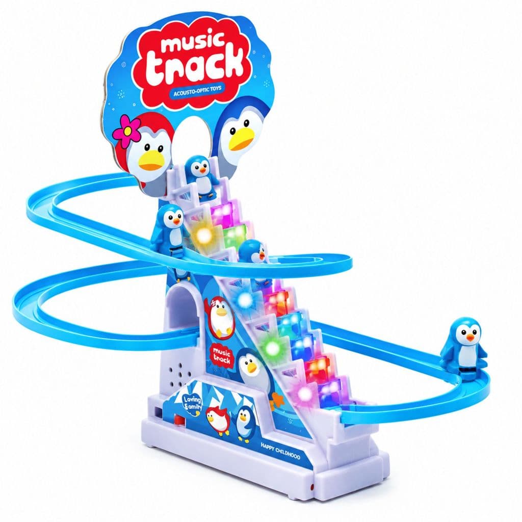 Pista Musical Escorregador Escada De Pinguim Brinquedo