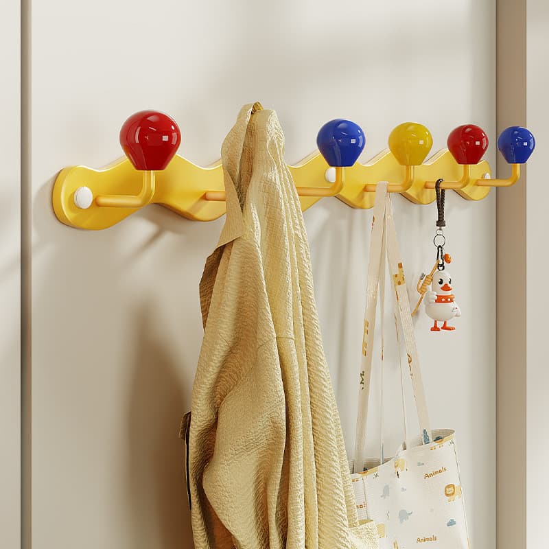 Ganchos de parede em cores vibrantes, ganchos adesivos, sem necessidade de furação, cabideiro para quarto, gancho para p
