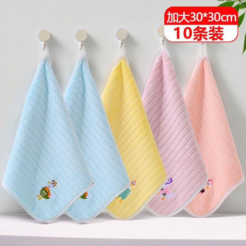 Toalha pequena absorve água sem fiapos toalha quadrada de lavagem facial mais absorvente do que algodão puro toalha quad