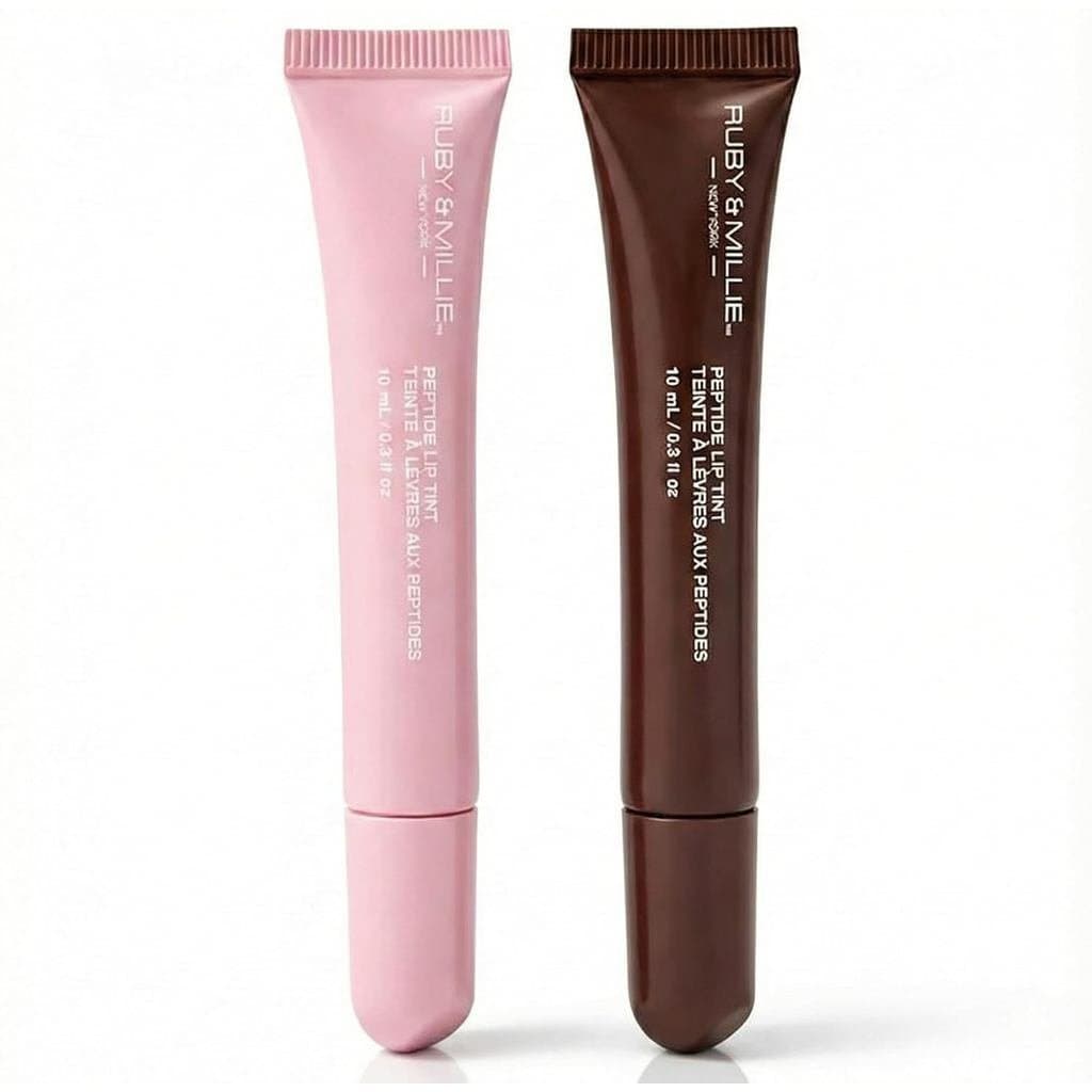 Ruby&Millie Tratamento Labial com Peptídeos, Tintura Labial com Peptídeos, Gloss Volumizador, Gloss Labial, Bow&Coffee,