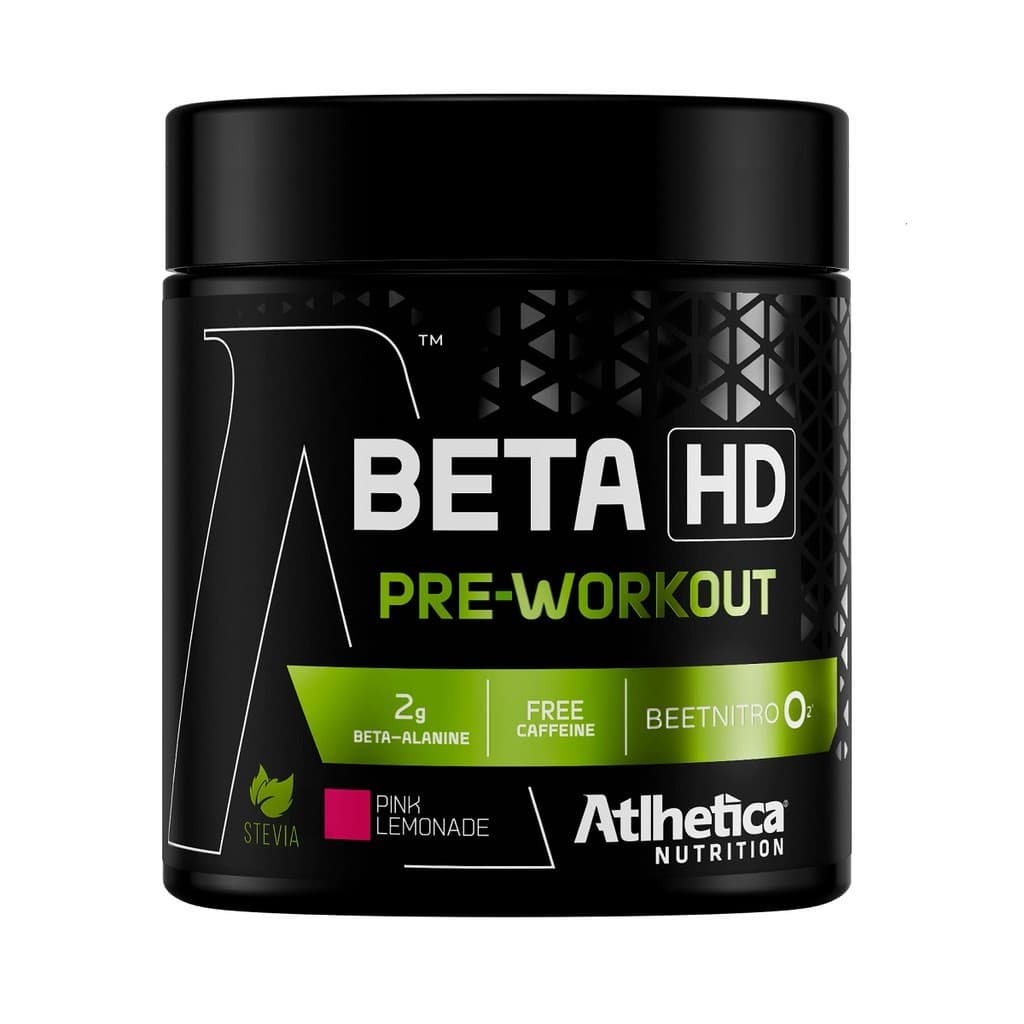 Pre Treino Beta Hd C/ Beta Alanina Sem Cafeína - Atlhetica Sabor Pink Lemonade - 240g