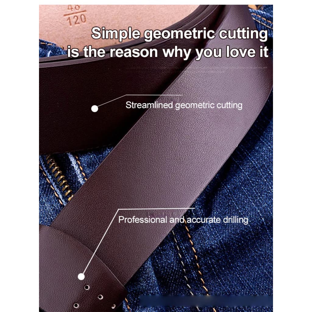 【Design Elegante】[Estilo Clássico] Cinto Masculino de Couro Bovino/Cinto Masculino/Cinto para Homens