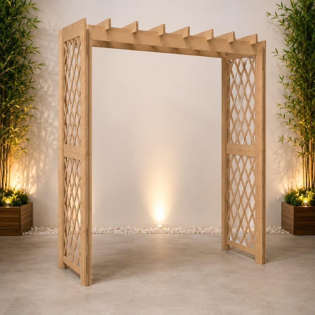 Pergolado Treliça MDF Cru 2m Painel Decorativo Casamento e Festa