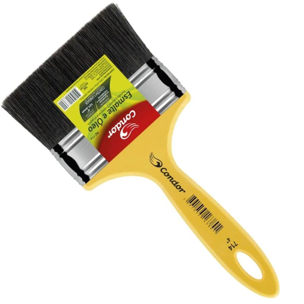 Pincel Trincha Média 4" Cerdas Pretas 714 Condor