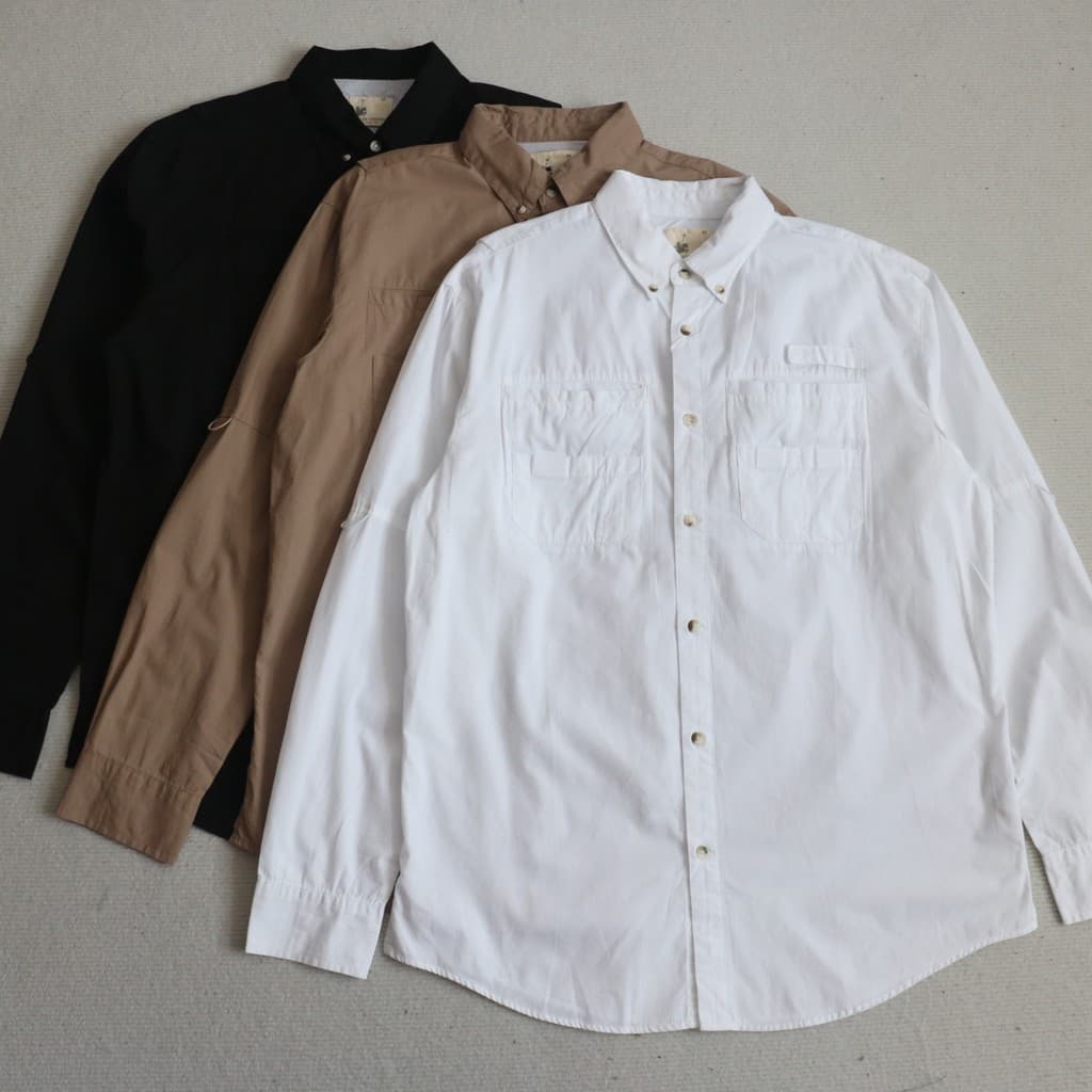 Camisa masculina Casual americana de manga comprida, comércio exterior, algodão puro lavado, protetor solar ao ar livre,