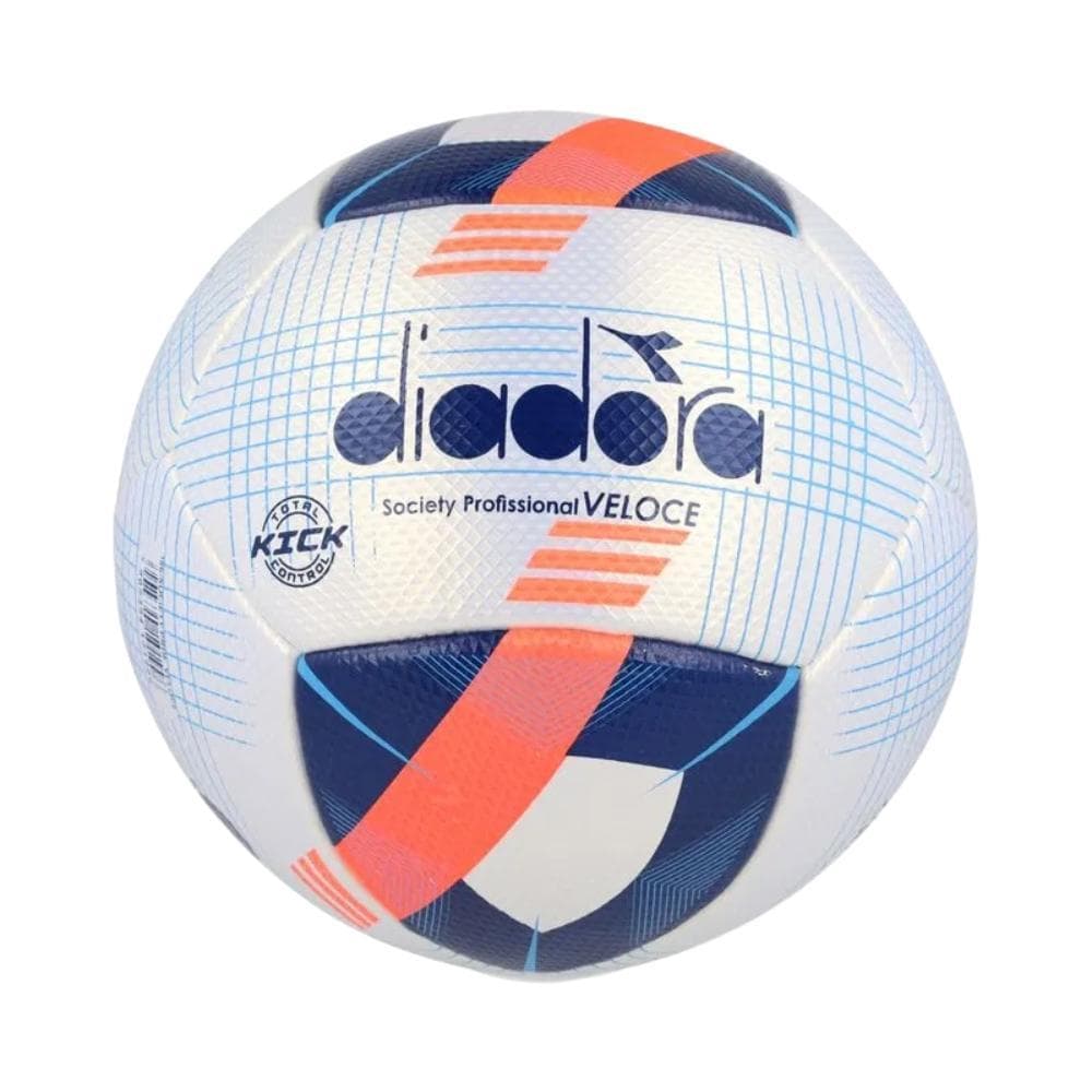 Bola Society Diadora Profissional Veloce Branco e Azul