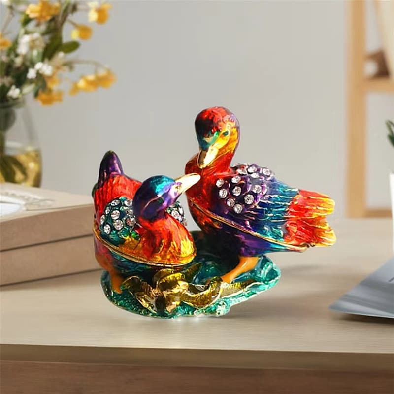 Frete grátis moderno simples casa mandarim pato ornamentos cisne liga diamantes decoração para casa