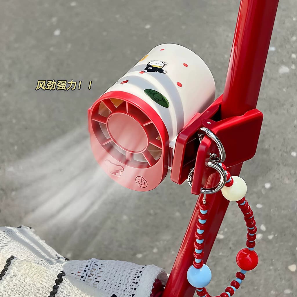 Mãos livres!Clipe ao ar livre guarda-chuva Mini ventilador portátil três-em-um ventilador silencioso de mesa pendurado n