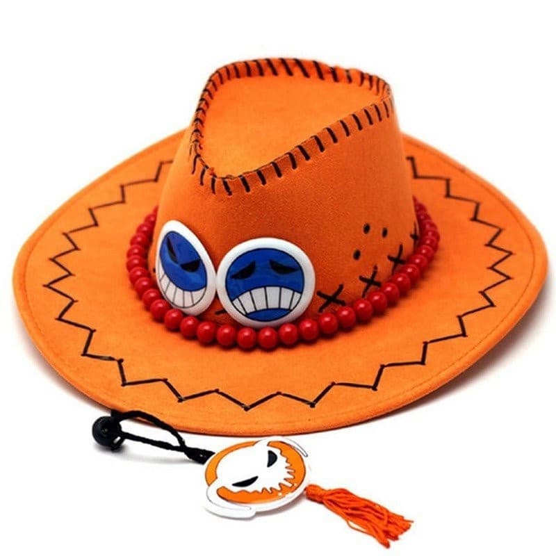 Chapéu De Áce One Piece Ace Cowboy Anime Personagem Cosplay
