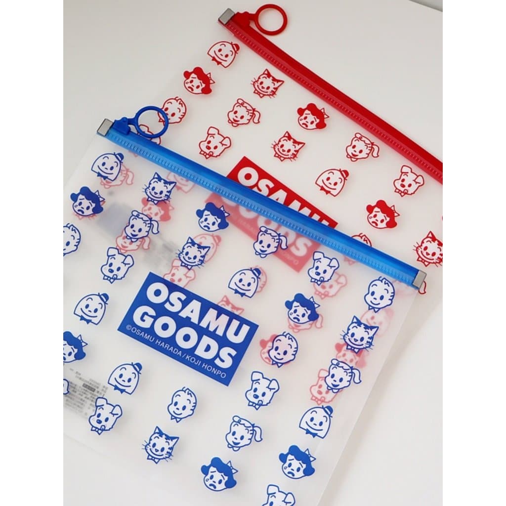 Tipo zíper saco de arquivo A5 japonês Showa Retro bonito Harada Ji Bill papelaria armazenamento à prova dwaterproof água