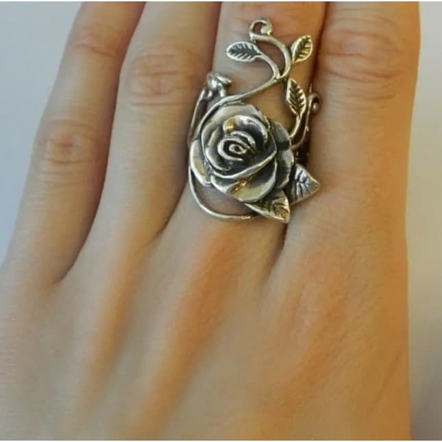 Anel Vintage Floral em Ouro Rosado, Adequado para Mulheres Usarem em Festas AVQ0 E15X