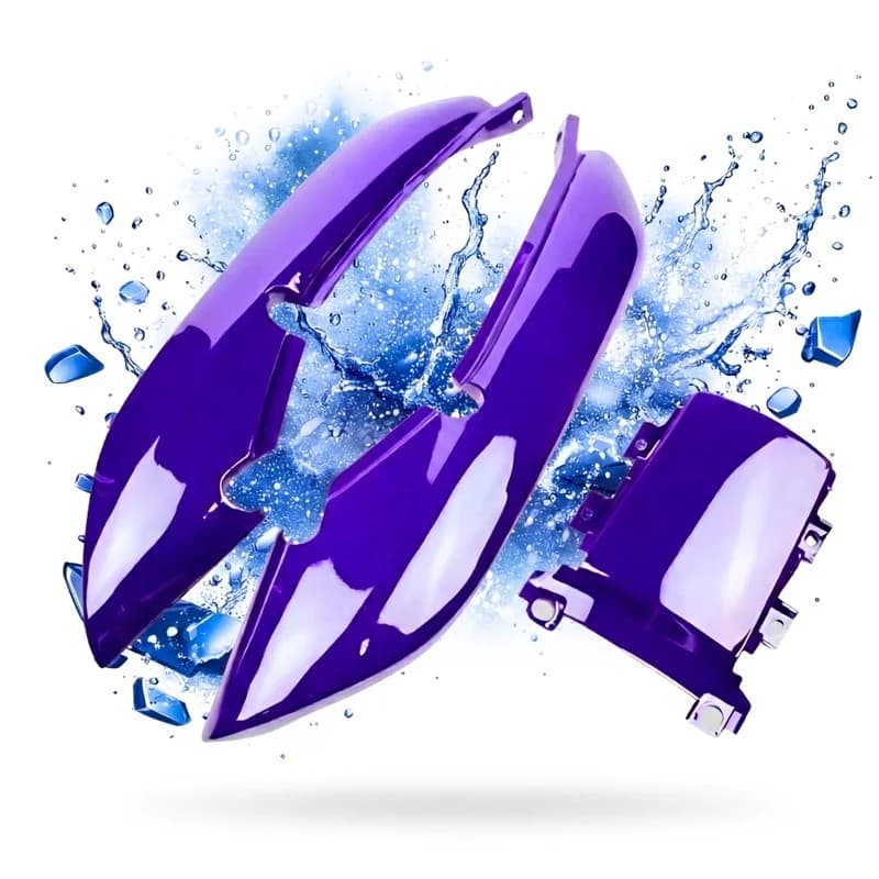 Carenagem Rabeta Traseira Completa Cg Titan 125 Roxo 1998 1999 Abrolhos Pintado Envernizado