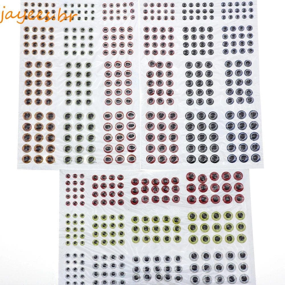 JAYEES Isca De Pesca Olhos Equipamento De 183 Pçs Adesivo 3D 4D 5D DIY Simulação Olho Peixe Artificiais