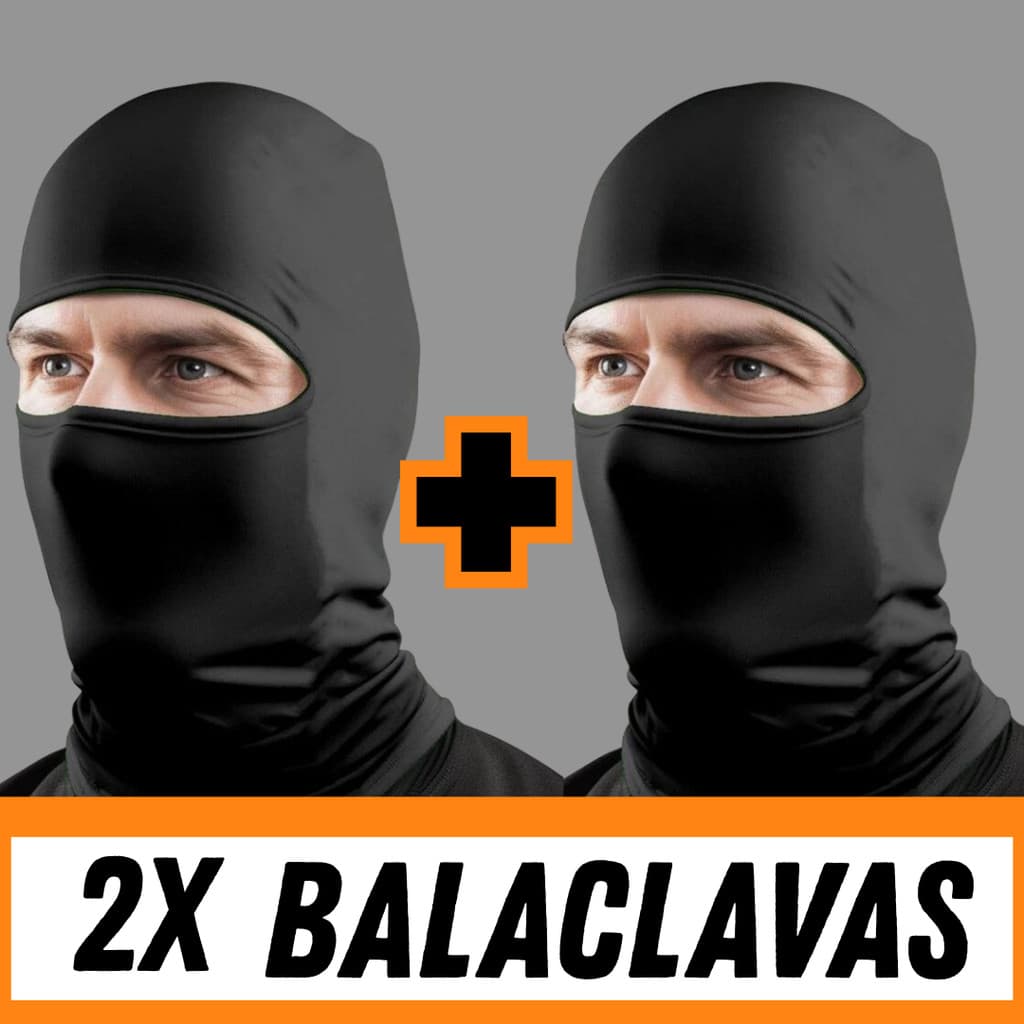 Kit 2 Touca Ninja Balaclava Toca UV+50 Proteção Solar Térmica Motoqueiro Motoboy Touca preta